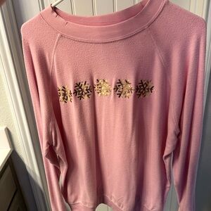 Buddy Love Pink Snowflake Long Sleeve Top